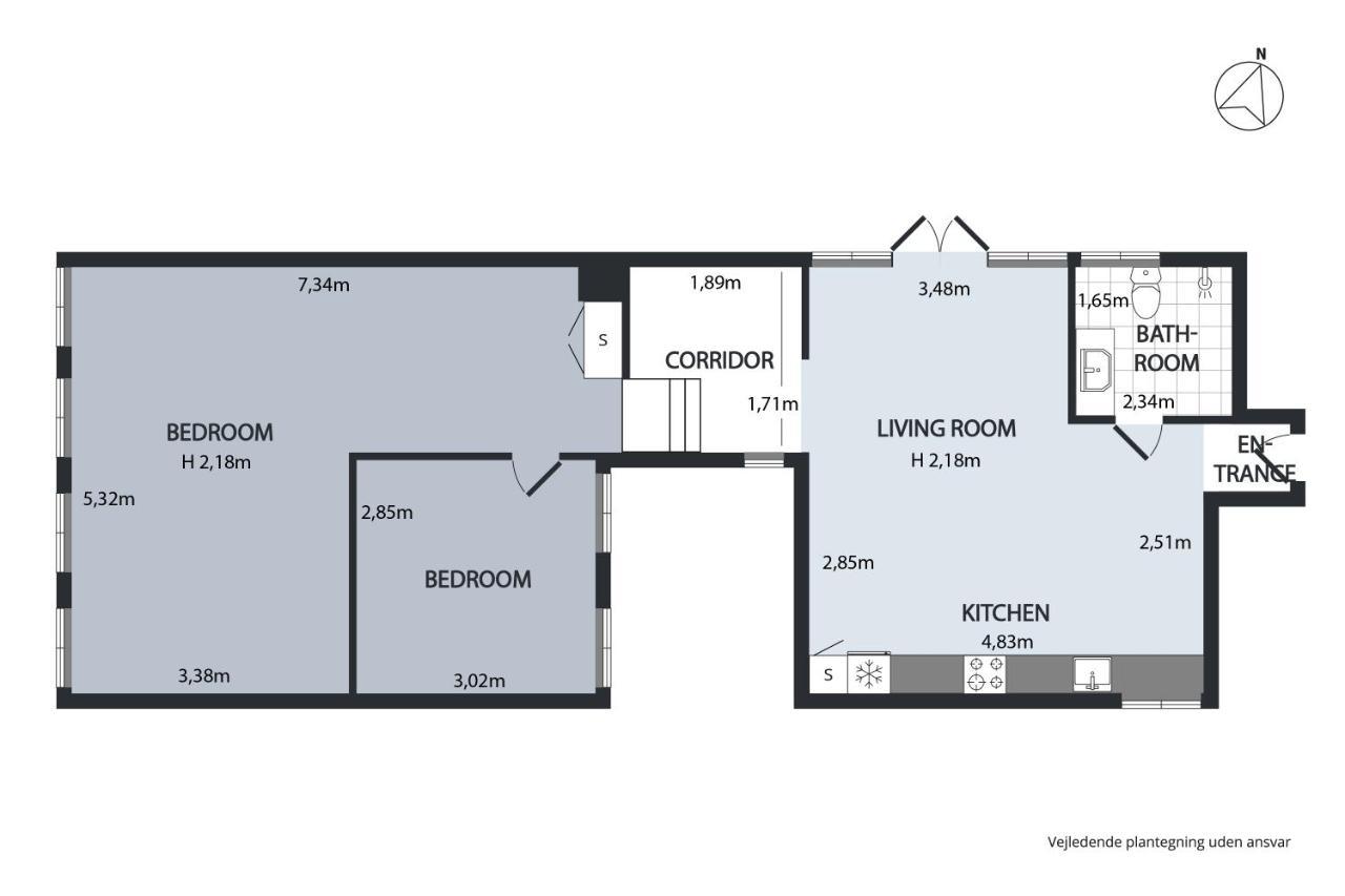 Open&light Apartment in the heart of Kopenhagen Buitenkant foto